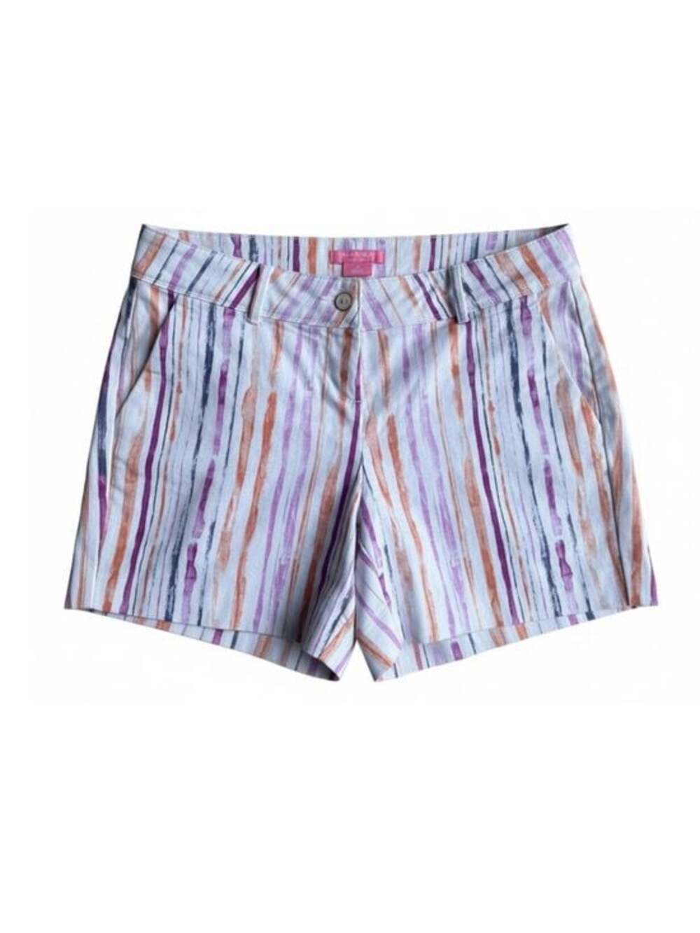 Isaac Mizrahi NY Striped Shorts Womens Size 10 Multicolor Tailored Summer